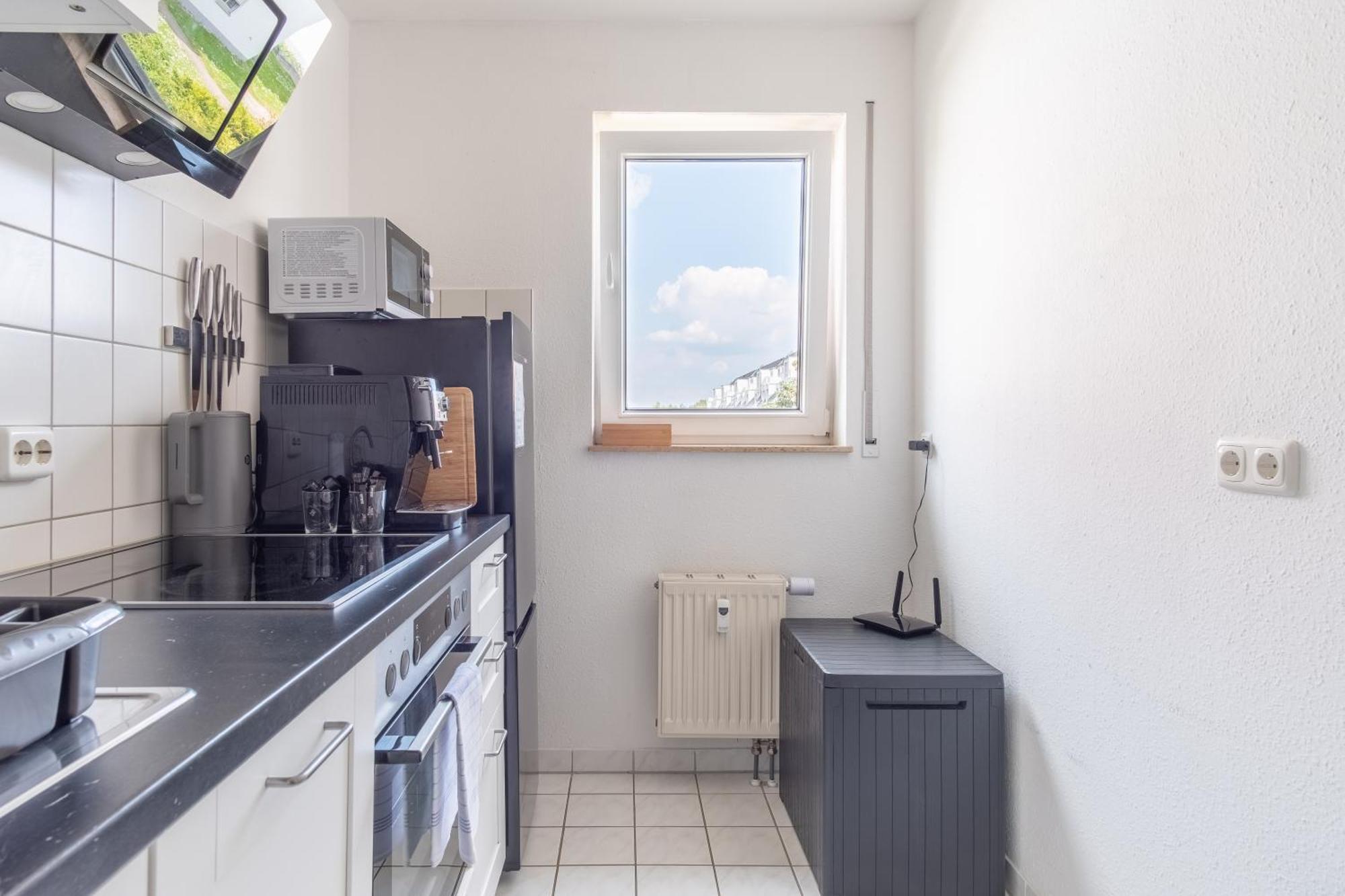 Apartmán Arbeitsplatz, Balkon, Tiefgarage Naehe Neue Messe Lipsko Exteriér fotografie